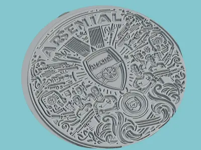 Arsenal FC Medallion Football 3D print model