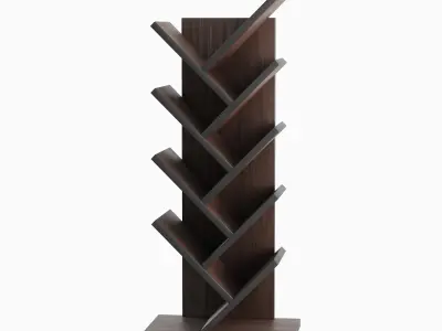 Medium Bookshelf B 01 Low-poly 3D model
