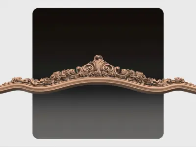 Carved decor ornament for cnc 34 3D model