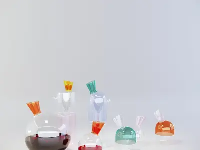 Accessories Collection two glass vases