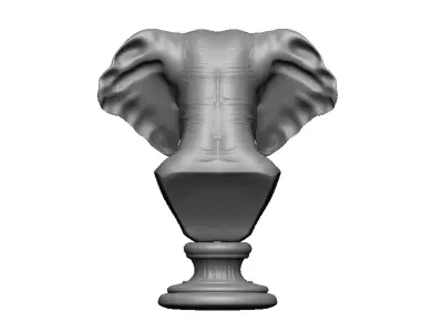 elephant head bust 3D print model purchase