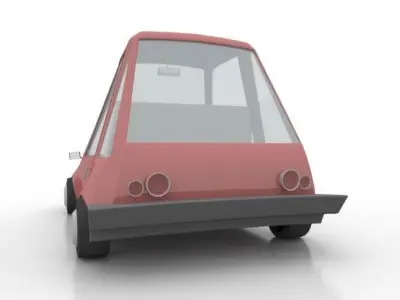 Toon Car Low-poly 3D model
