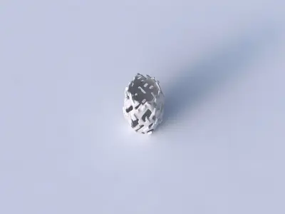 Vase squeezed hexagon with smooth cuts and bulges  3D print model