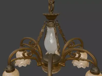 Classic Floral Chandelier 3D Model 3D model
