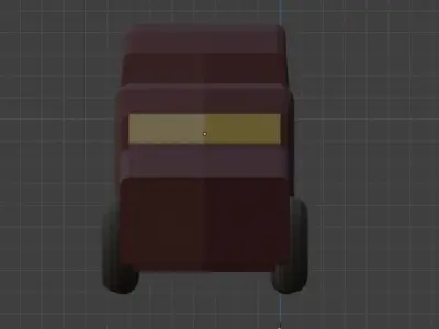 Low-poly truck semi Free 3D model