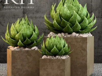 Restoration Hardware metera planter 3D model