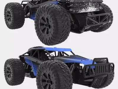 Remote Control Car Blue 3D model