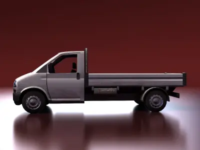 Pickup Van Low-poly 3D model