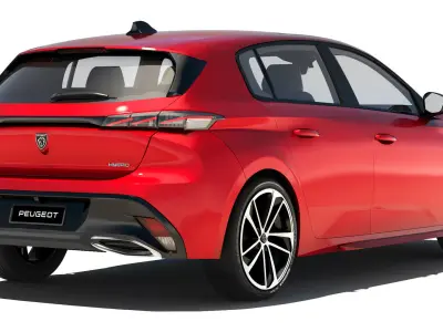 Peugeot 308 GT Sport 2023 3D model