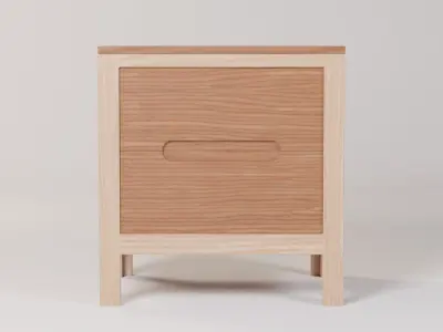 XF Bedside Table 47x37x50 Low-poly 3D model