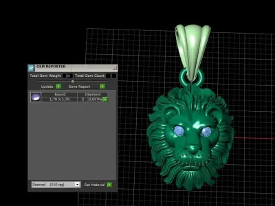 PENDANTS LION 3D print model