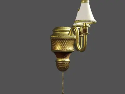 Low-poly Lamp wall with two lights Free low-poly 3D model