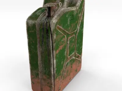 Jerry Can Weathered PBR Low-poly 3D model