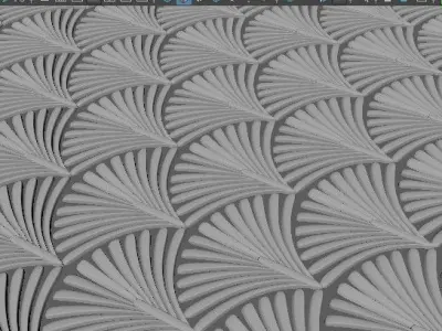 Central decor ornament for furniture 3D model 316