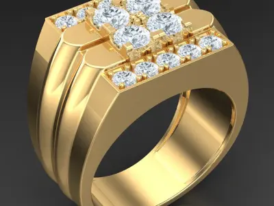 Luxury Men Rings Designs 6MR095 3D print model
