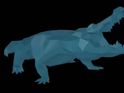 crocodile  Low-poly 3D model