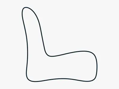 Plastic modern chair 3D model