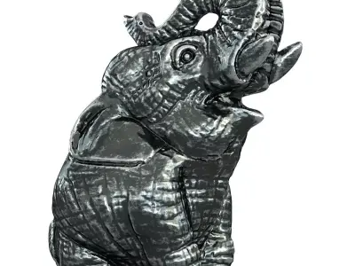 Decorative Elephant Figurine 3D model