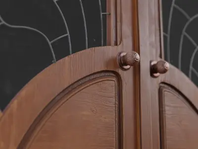 Old Door Low-poly 3D model