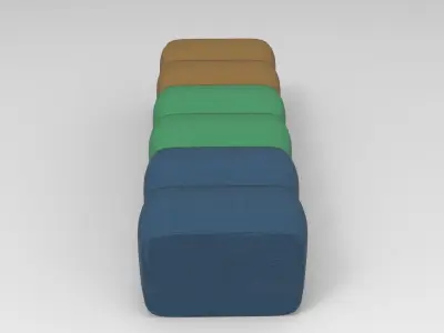 Sindy Bench Low-poly 3D model
