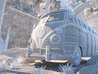 Volkswagen Type 1 Van 3D model