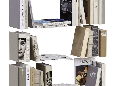 Books collection-1 Low-poly 3D model
