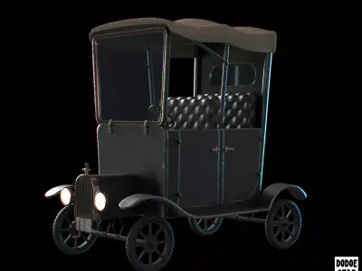 CarThesis old fashioned car Low-poly 3D model