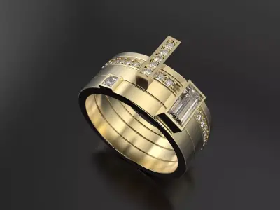 Abstract ring 3D print model