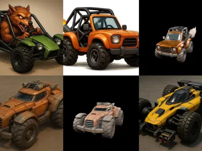 Gt one Car bundle 13 pack 100 glb 3D model