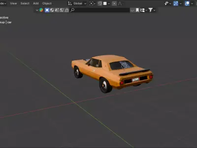 Muscle Car Low-poly 3D model