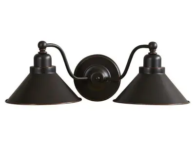 Euclid Light Dust Bronze Armed Sconce 3D model
