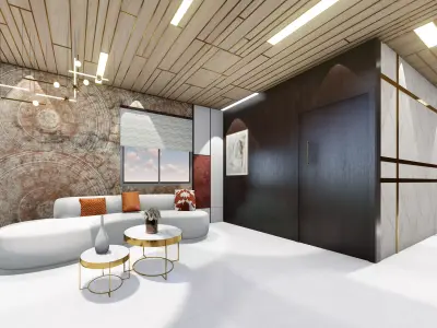 banquet hall design 3D model