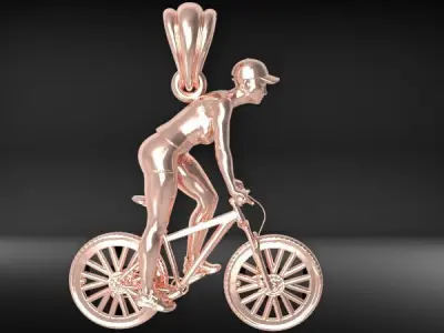 Cyclist Pendant 3D print model