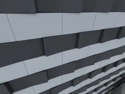 3d Wall panel Low-poly 3D model 5