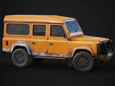 Land Rover Defender Game-ready model Low-poly 3D model