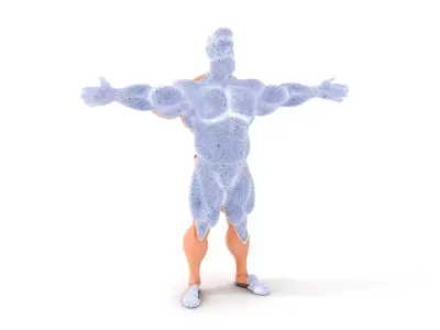 Muscular Hero Character model pack Low-poly 3D model