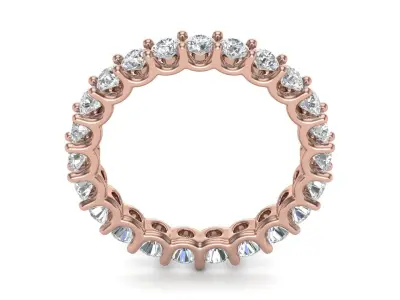 U Shaped Eternity Ring 2 point 7 mm stone size swiss 13 and EU53 3D print model