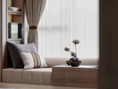  Chinese Bedroom interior 104 3D model