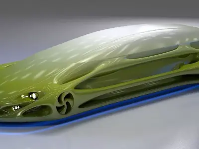 Futuristic Car HD 10 3D model