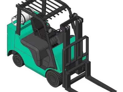 Forklift-Mitsubishi 3D Model-36 Low-poly 3D model