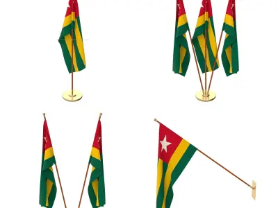 Togo Flag Pack 3D model