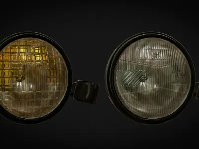 Alpha - Tutorial -Realistic Headlight Glass in Substance painter 3D model