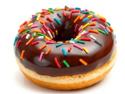 Chocolate Glazed Donut with Sprinkles D Model Pack Low-poly 3D model