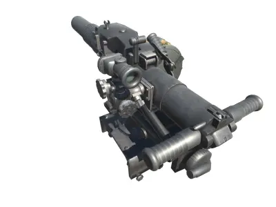 02-6G28-Balkan-gun model 3d game ready model Low-poly 3D model Low-poly 3D model