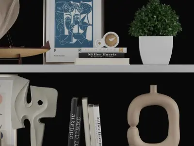 Decorative Set 001- vray and corona 3D model