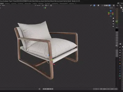 Empire Arm Chair 3D model