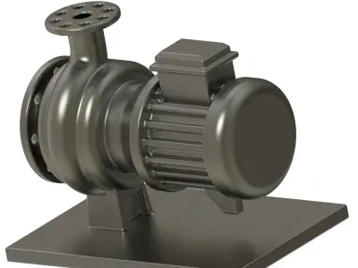 Premium Industrial Water Pump 3D print model