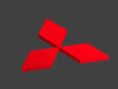 Mitsubishi Logo Low-poly 3D model
