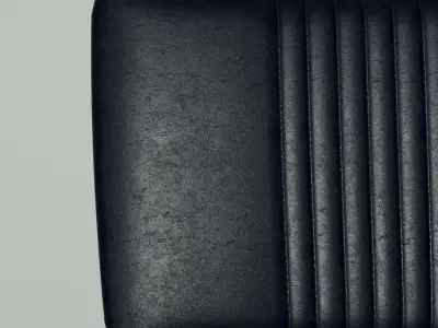 Table with leather chairs 3D model