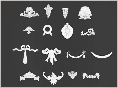 43 Ornament IMM Brush For Zbrush  3D model